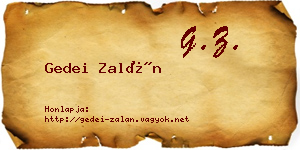 Gedei Zalán névjegykártya